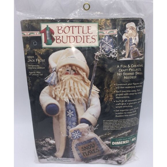 Christmas Craft Project Kit Bottle Buddies Jack Frost 18101 Dimensions 1996 - Picture 9 of 9